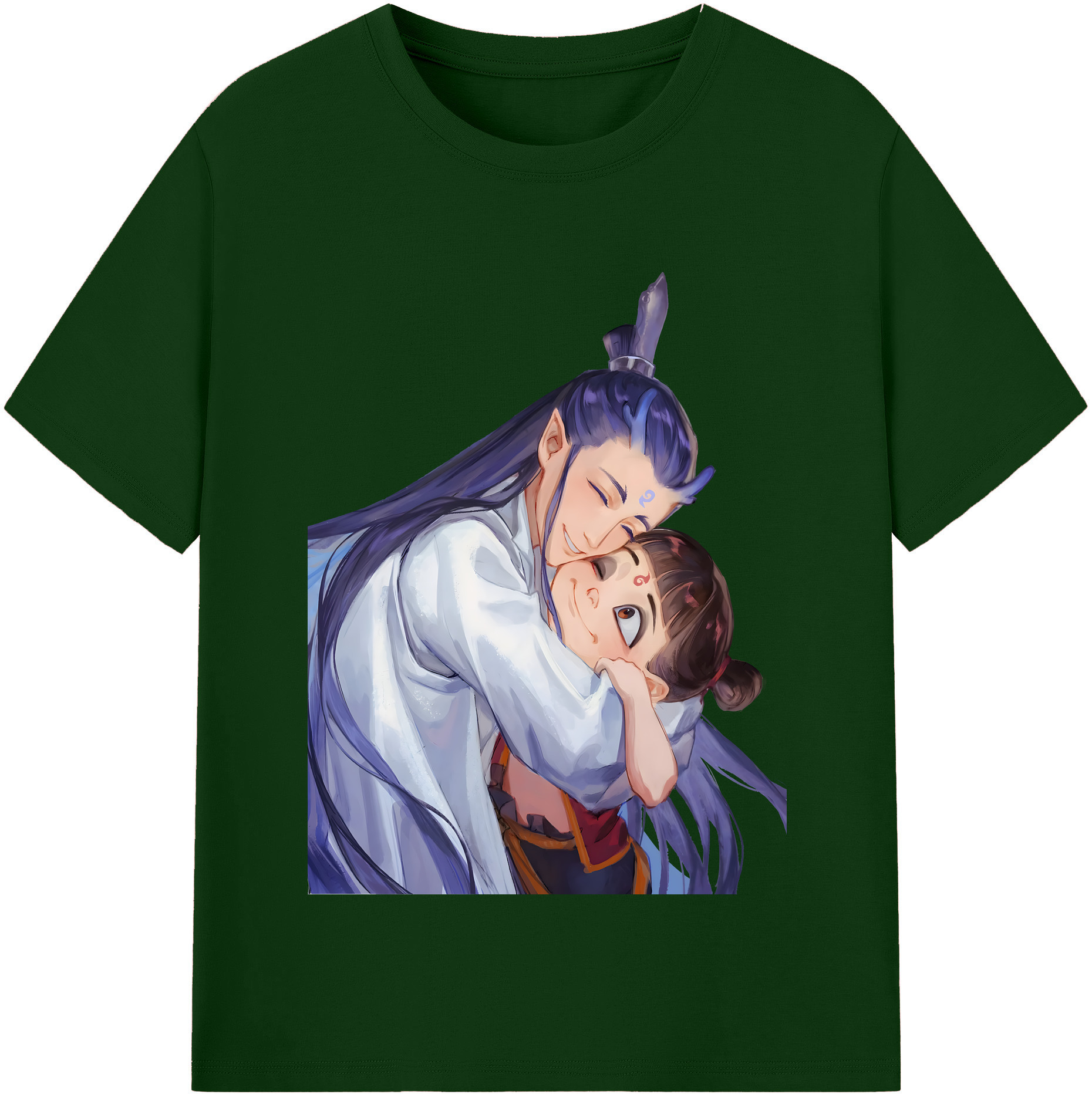 （画像用） Ne Zha 2 ナタ 魔童の大暴れ 綿100％半袖Tシャツ（フロントプリント）